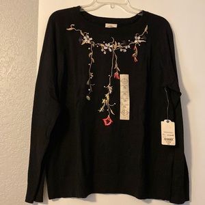 Embroidered sweater